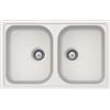 Schock Lavello incasso 2 Vasche sopratop sottotop 79 x 50 cm CRISTALITE Bianco Assoluto LITHOS N200S SCHOCK LITN200SA01N