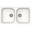 Schock Lavello incasso 2 Vasche sopratop sottotop 86 x 50 cm CRISTALITE Bianco Assoluto LITHOS N200 SCHOCK LITN200A01N
