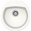 Schock Lavello incasso 1 Vasca Circolare sopratop sottotop 47 x 49 cm CRISTALITE Bianco Assoluto NEMO R100 SCHOCK NEMR100001