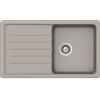 Schock Lavello incasso 1 Vasca con Gocciolatoio Reversibile sopratop sottotop 86 x 50 cm CRISTALITE Grigio Tortora ELEMENT D100 SCHOCK ELED100A42