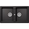 Schock Lavello incasso 2 Vasche Reversibile sopratop sottotop 86 x 50 cm CRISTALITE Nero Assoluto ELEMENT N200 SCHOCK ELEN200A13
