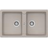 Schock Lavello incasso 2 Vasche Reversibile sopratop sottotop 86 x 50 cm CRISTALITE Grigio Tortora ELEMENT N200 SCHOCK ELEN200A42