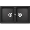 Schock Lavello incasso 2 Vasche Reversibile sopratop sottotop 86 x 50 cm CRISTALITE Antracite ELEMENT N200 SCHOCK ELEN200A51