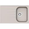 Schock Lavello incasso 1 Vasca con Gocciolatoio Reversibile sopratop sottotop 79 x 50 cm CRISTALITE New Alumina LITHOS D100S SCHOCK LITD100SA16