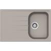 Schock PRONTA CONSEGNA - SPEDIZIONE IMMEDIATA Lavello incasso 1 Vasca con Gocciolatoio Reversibile sopratop sottotop 79 x 50 cm CRISTALITE Grigio Tortora LITHOS D100S SCHOCK LITD100SA42