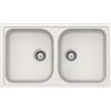 Schock Lavello incasso 2 Vasche sopratop sottotop 86 x 50 cm CRISTALITE New Alumina LITHOS N200 SCHOCK LITN200A16N