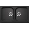 Schock Lavello incasso 2 Vasche sopratop sottotop 86 x 50 cm CRISTALITE Antracite LITHOS N200 SCHOCK LITN200A51N