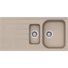 Schock Lavello incasso 1 Vasca e Vaschetta con Gocciolatoio Reversibile sopratop sottotop 100 x 50 cm CRISTALITE Avena LITHOS D150 SCHOCK LITD150A58N