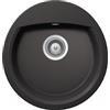 Schock Lavello incasso 1 Vasca Circolare sopratop sottotop 47 x 49 cm CRISTALITE Nero Assoluto NEMO R100 SCHOCK NEMR100013