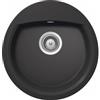 Schock Lavello incasso 1 Vasca Circolare sopratop sottotop 47 x 49 cm CRISTALITE Antracite NEMO R100 SCHOCK NEMR100051