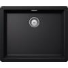 Schock Lavello incasso 1 Vasca Monovasca sopratop 556 x 456 mm Cristadur Premium Nero Puro GALAXY N100L SCHOCK GALN100LA84