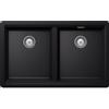Schock Lavello incasso 2 Vasche sopratop sottotop 750 x 456 mm Cristadur Premium Nero Puro GALAXY N200 SCHOCK GALN200A84