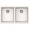 Schock Lavello incasso 2 Vasche sopratop sottotop 750 x 456 mm Cristadur Premium Bianco Puro GALAXY N200 SCHOCK GALN200A99
