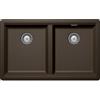 Schock Lavello incasso 2 Vasche sopratop sottotop 750 x 456 mm Cristadur Premium Bronze GALAXY N200 SCHOCK GALN200A87