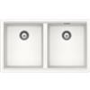 Schock Lavello incasso 2 Vasche sopratop sottotop 750 x 456 mm CRISTALITE Bianco Assoluto BROOKLYN N200 SCHOCK BYKN200A01