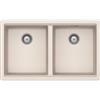 Schock Lavello incasso 2 Vasche sopratop sottotop 750 x 456 mm CRISTALITE New Alumina BROOKLYN N200 SCHOCK BYKN200A16