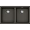 Schock Lavello incasso 2 Vasche sopratop sottotop 750 x 456 mm CRISTALITE Asphalt BROOKLYN N200 SCHOCK BYKN200A43