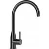 Schock Miscelatore Cucina monocomando canna alta curvata con comando integrato in acciaio inox massiccio finitura Gun Metal KAVUS COLORE SCHOCK 559000GUM