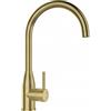 Schock Miscelatore Cucina monocomando canna alta curvata con comando integrato in acciaio inox massiccio finitura Oro Bianco KAVUS COLORE SCHOCK 559000WGO