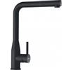 Schock PRONTA CONSEGNA - SPEDIZIONE IMMEDIATA Miscelatore cucina monocomando canna a ponte dritta con doccetta estraibile Acciaio Inox finitura nera KETO DOCCIA SCHOCK 518127PUR