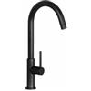 Schock Miscelatore Cucina monocomando canna alta a tubo tutto colore finitura Nero Puro AQUADROP T SCHOCK SXDROPT84