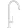 Schock Miscelatore Cucina monocomando canna alta a tubo tutto colore finitura Bianco Puro AQUADROP T SCHOCK SXDROPT99