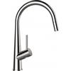Schock Miscelatore cucina monocomando acciaio inox massiccio con doccia estraibile CONOS CON DOCCIA SCHOCK 528120EDM
