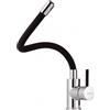 Schock Miscelatore monocomando a canna alta con doccetta in gomma flessibile finitura cromato AQUASNAKE SCHOCK SXSNAKE80
