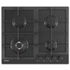 Schock Piano Cottura da Incasso a Gas 60 cm 4 Fuochi Griglie in Ghisa finitura Nero Opaco PROFESSIONAL PC60 SCHOCK STR64THBK