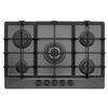 Schock Piano Cottura da Incasso a Gas 74 cm 5 Fuochi Griglie in Ghisa finitura asphalt PRIMUS PC75 SCHOCK STP855H43N