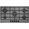 Schock Piano Cottura da Incasso a Gas 90 cm 5 Fuochi Griglie in piattina finitura asphalt SILVER PC90 AV SCHOCK STS95543