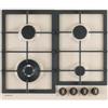 Schock Piano Cottura da Incasso a Gas 60 cm 4 Fuochi Griglie in Ghisa finitura Avena SILVER PC60 SCHOCK STS64TH58