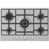 Schock Piano Cottura da Incasso a Gas 75 cm 5 Fuochi Griglie in piattina finitura Acciaio Inox SILVER PC75 SCHOCK STS855IX