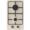 Schock Piano Cottura da Incasso a Gas 30 cm Domino 2 Fuochi Griglie in piattina finitura Avena SILVER PC30 SCHOCK STS3258