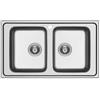 Schock Lavello incasso 2 Vasche Sopratop 86 x 50 cm Acciaio Inox WAVE N200 SCHOCK WAVN200