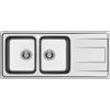 Schock Lavello incasso 2 Vasche con gocciolatoio a destra Sopratop 116 x 50 cm Acciaio Inox WAVE D200 SCHOCK WAVD200SX