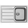 Schock Lavello incasso 1 Vasca con gocciolatoio a sinistra Sopratop 79 x 50 cm Acciaio Inox MASTER D100S SCHOCK MASTD100SDX