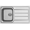 Schock Lavello incasso 1 Vasca con gocciolatoio a destra Sopratop 86 x 50 cm Acciaio Inox MASTER D100 SCHOCK MASTD100SX