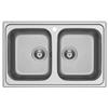 Schock Lavello incasso 2 Vasche Sopratop 79 x 50 cm Acciaio Inox MASTER N200S SCHOCK MASTN200S