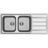 Schock Lavello incasso 2 Vasche con gocciolatoio a destra Sopratop 116 x 50 cm Acciaio Inox MASTER D200 SCHOCK MASTD200SX