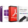 Microsoft Office 2021 Professional Plus + Microsoft Windows 10 Professional + Adobe Acrobat Pro DC 2019 ( Windows ) | Licenze Originali