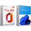 Microsoft Office 2024 Professional Plus Ltsc + Microsoft Windows 11 Professional (Windows) | Licenze Originali