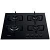 WHIRLPOOL GOA 6423/NB1 - GOA6423/NB1 - Piano cottura a gas 60 cm - Vetroceramica Nero - 4 Fuochi - Griglie in Ghisa - Manopole Nere - Tripla Corona - Manopole Frontali