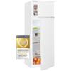 Exquisit KGC265-40-040E - Frigorifero da incasso con congelatore, altezza 145 cm, volume 205 l, montaggio porta a traino, scomparto per verdure, LED, bianco