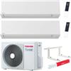 Toshiba Climatizzatore Toshiba Shorai Edge White WI-FI Dual split inverter 10000+13000 btu (U.E. RAS-2M14G3AVG-E) + OMAGGIO