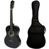 Chitarra Classica 4/4 Mancina Nera per Studenti Scuole TOP Offerta