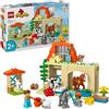lego DUPLO - Cura degli Animali di Fattoria Giocattolo con Figure di Cavalli Mucche e Galline per Bambini da 2+ Anni - 10416