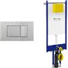 Fluidmaster Placca Metis cromo lucido + Modulo autoportante per wc sospeso duplo 199 codice prod: P41-0120-0250 T02-2116-0250