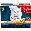 Gourmet Perle Selezione Ricette Delicate Cat Busta Multipack 12x85G ANATRA POLLO TACCHINO E VITELLO