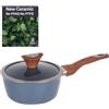 KASANOVA Casseruola con coperchio azzurro New Ceramic (18 cm un manico)